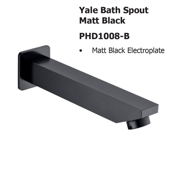 Yale Bath Spout Matt Black PHD1008-B