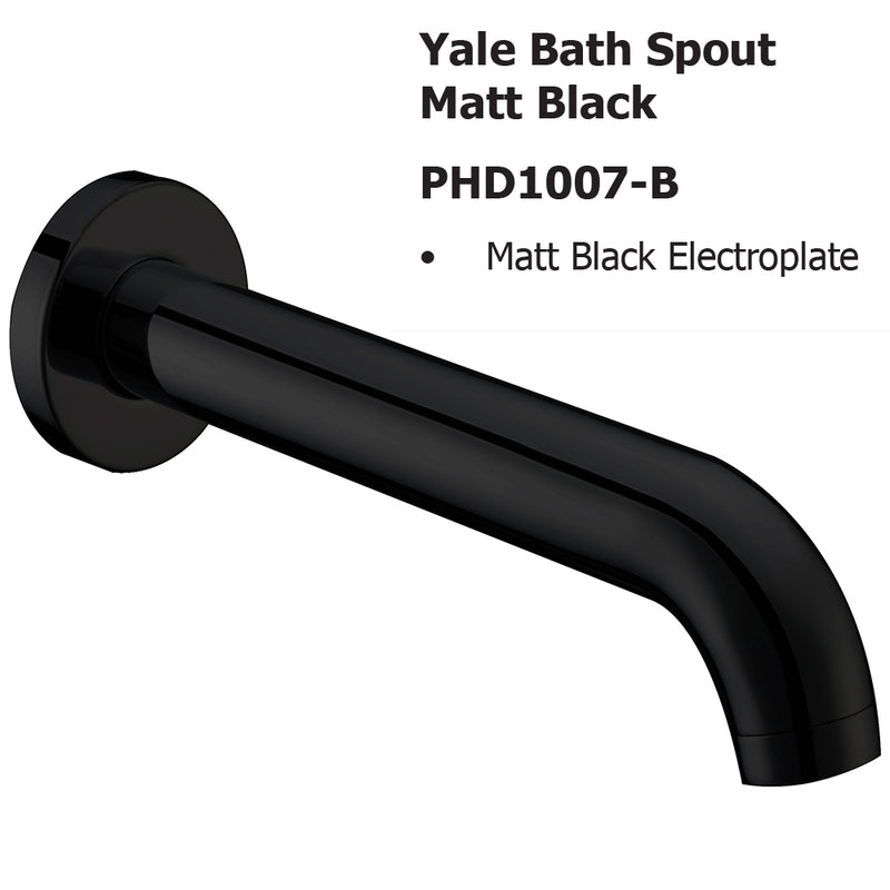 Yale Bath Spout Matt Black PHD1007-B