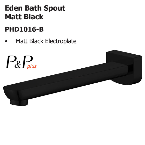 Eden Bath Spout Matt Black PHD1016-B