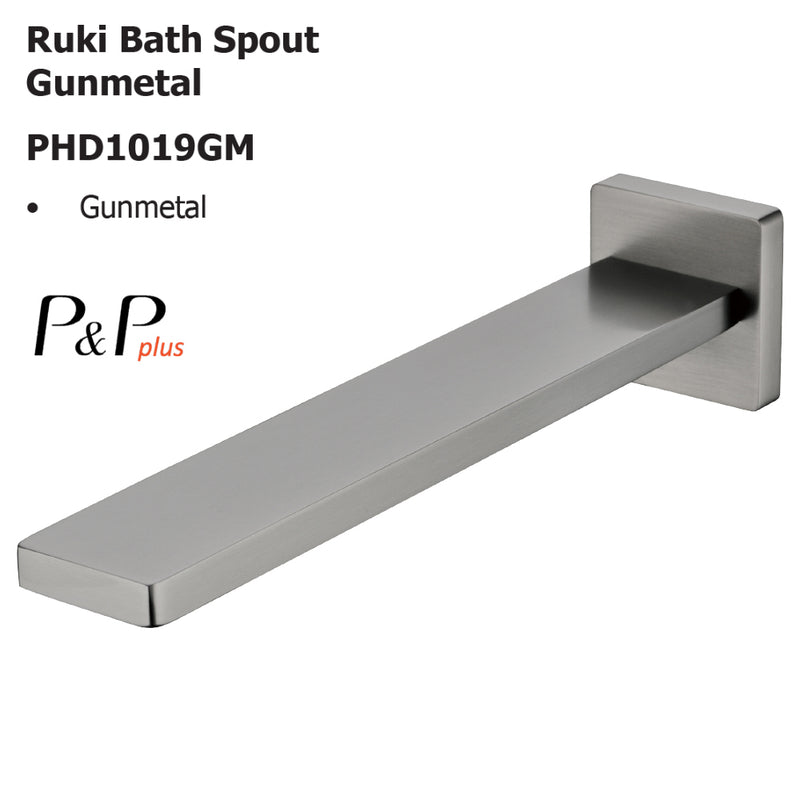 Ruki Bath Spout Gunmetal PHD1019GM - Bathroom Hub