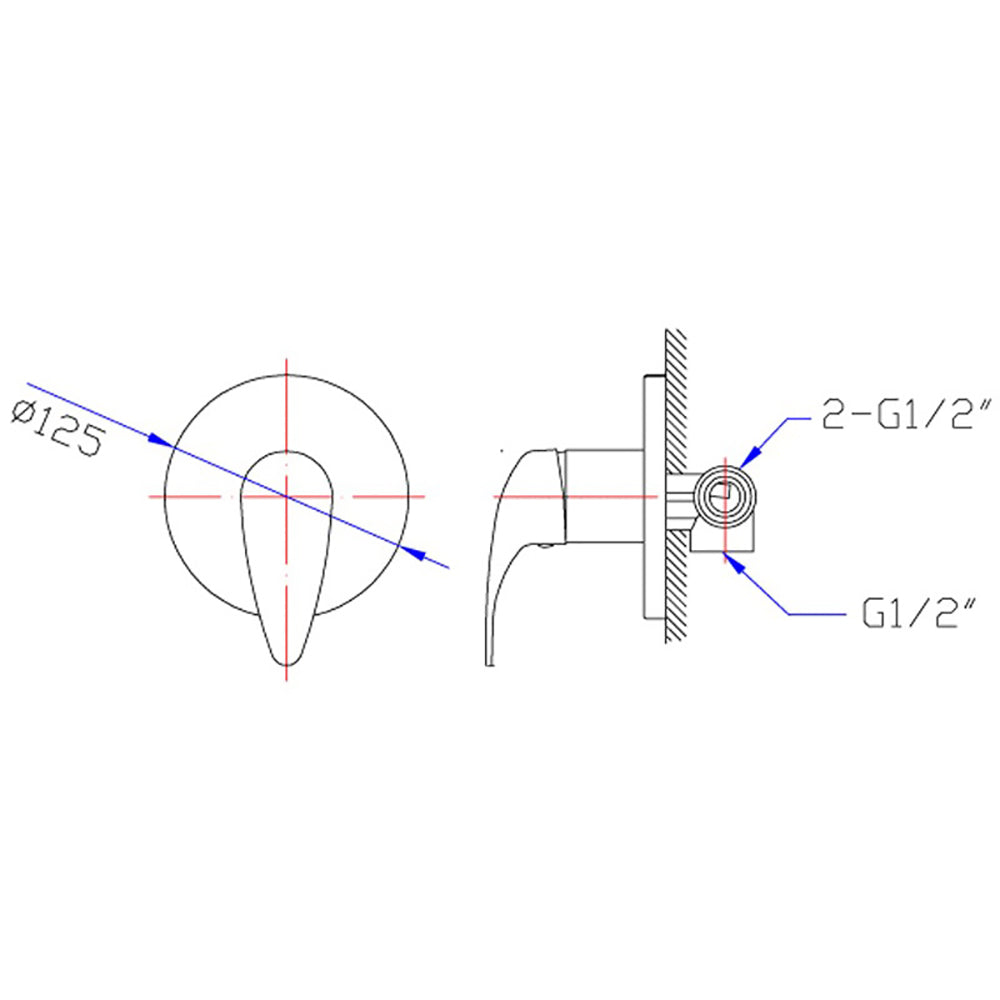 Ruby Wall Mixer PM-3001SW - Bathroom Hub