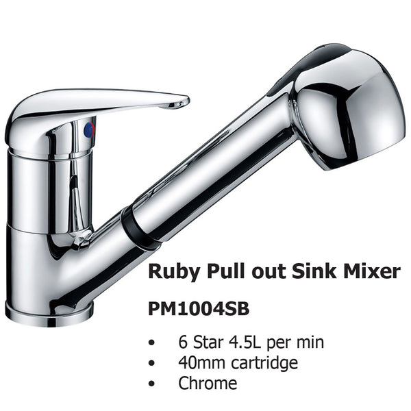 Ruby Pull out Sink Mixer PM1004SB