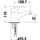 Ruby Basin Mixer 35mm Cartridge PM2002LF