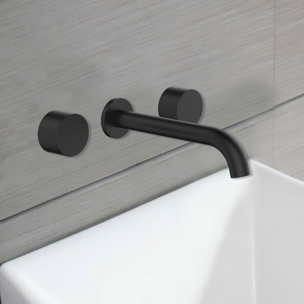 Tana 1/4 Turn C/D Basin/Bath Set Matt Black POK90NZ01-MB - Bathroom Hub