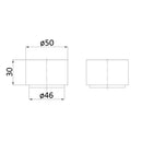 Tana Wall Top Assembles Matt Black POK90NZ02-MB