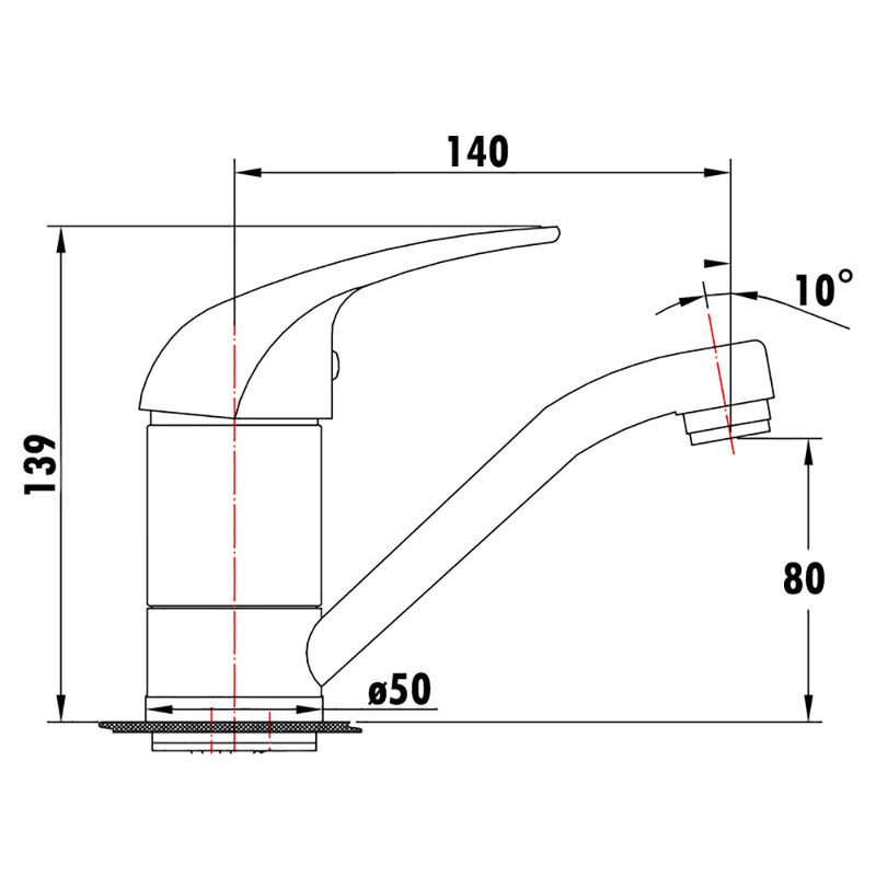 Mina Swivel Basin Mixer PQ-1001SWC