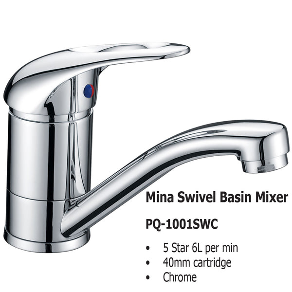 Mina Swivel Basin Mixer PQ-1001SWC