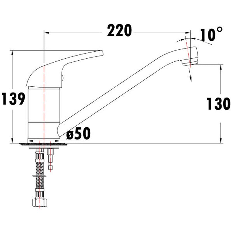 Mina Swivel Sink Mixer PQ-1001SW