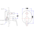 Mina Wall Mixer w Diverter PQ-3002SW