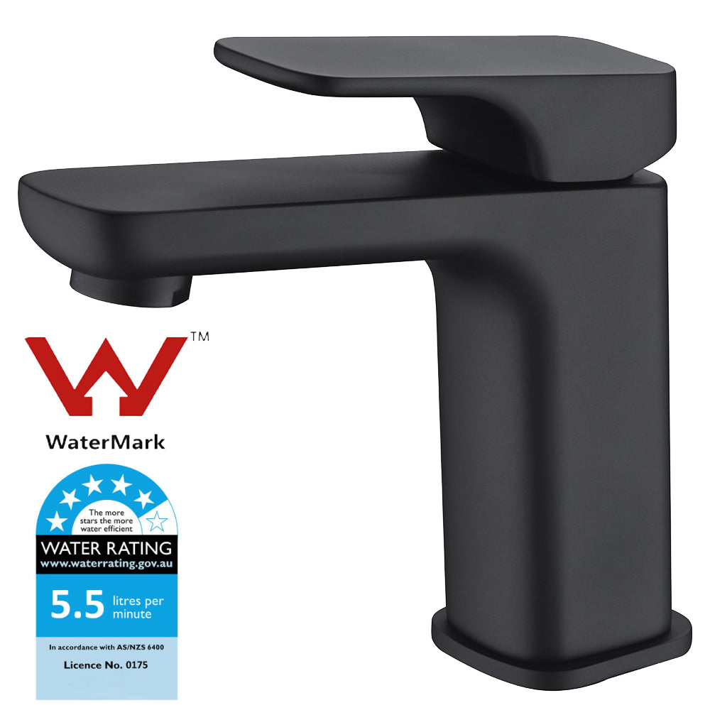 Eden Basin Mixer Matt Black PSL2001LF-B - Bathroom Hub
