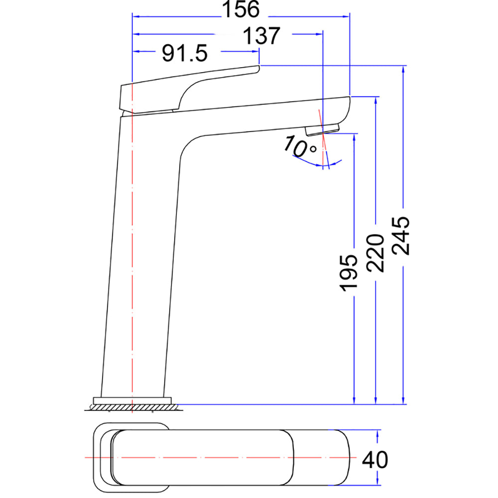 Eden High Rise Basin Mixer PSL2002 - Bathroom Hub