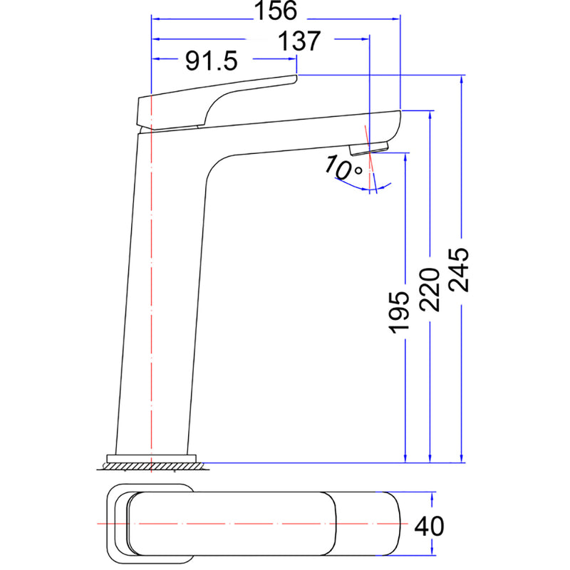 Eden High Rise Basin Mixer PSL2002 - Bathroom Hub