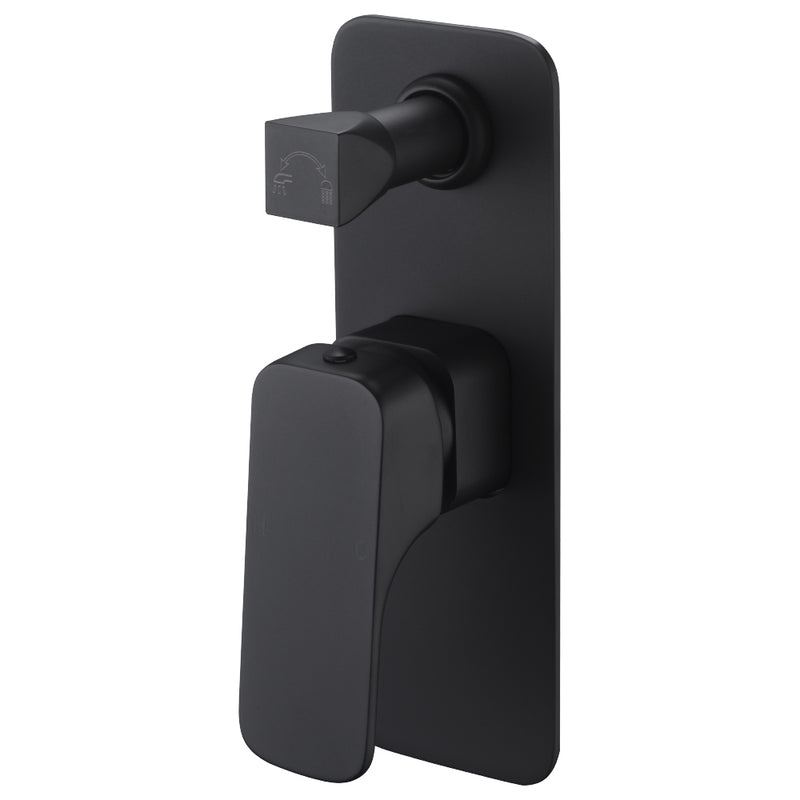 Eden Wall Mixer With Diverter Matt Black PSL3002-B