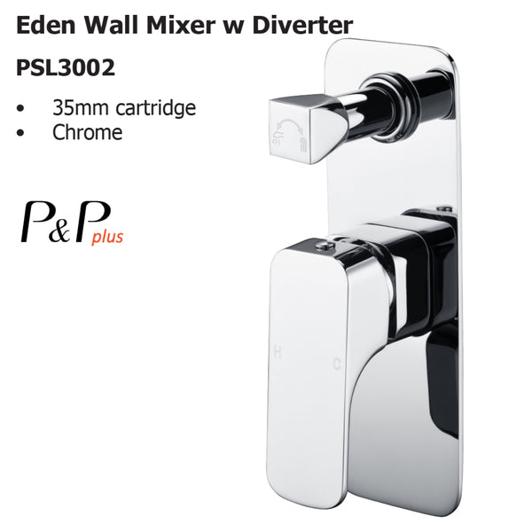 Eden Wall Mixer with Diverter PSL3002 - Bathroom Hub