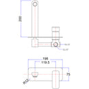 Eden Wall Basin Mixer Matt Black PSL3003LF-B