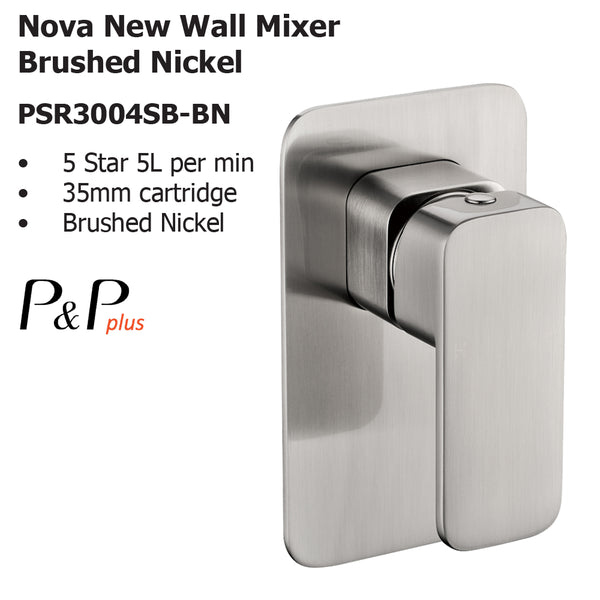 Nova New Wall Mixer Brushed Nickel PSR3004SB-BN