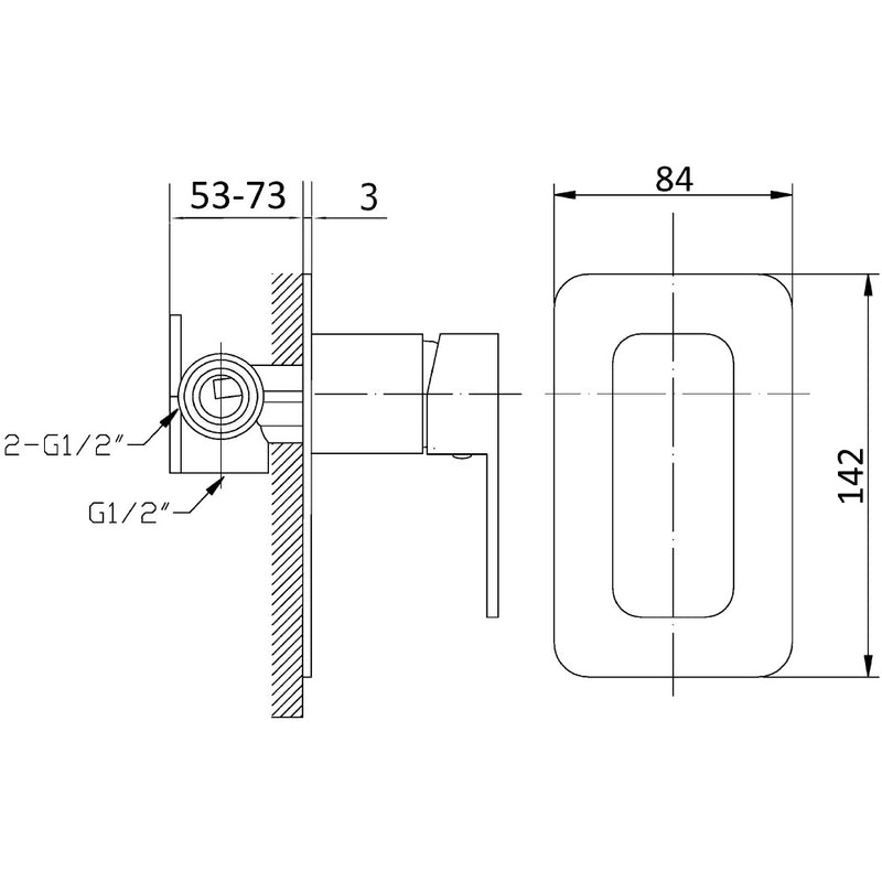 Nova New Wall Mixer PSR3004SB