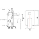 Nova New Wall Mixer With Diverter PSR3005SB