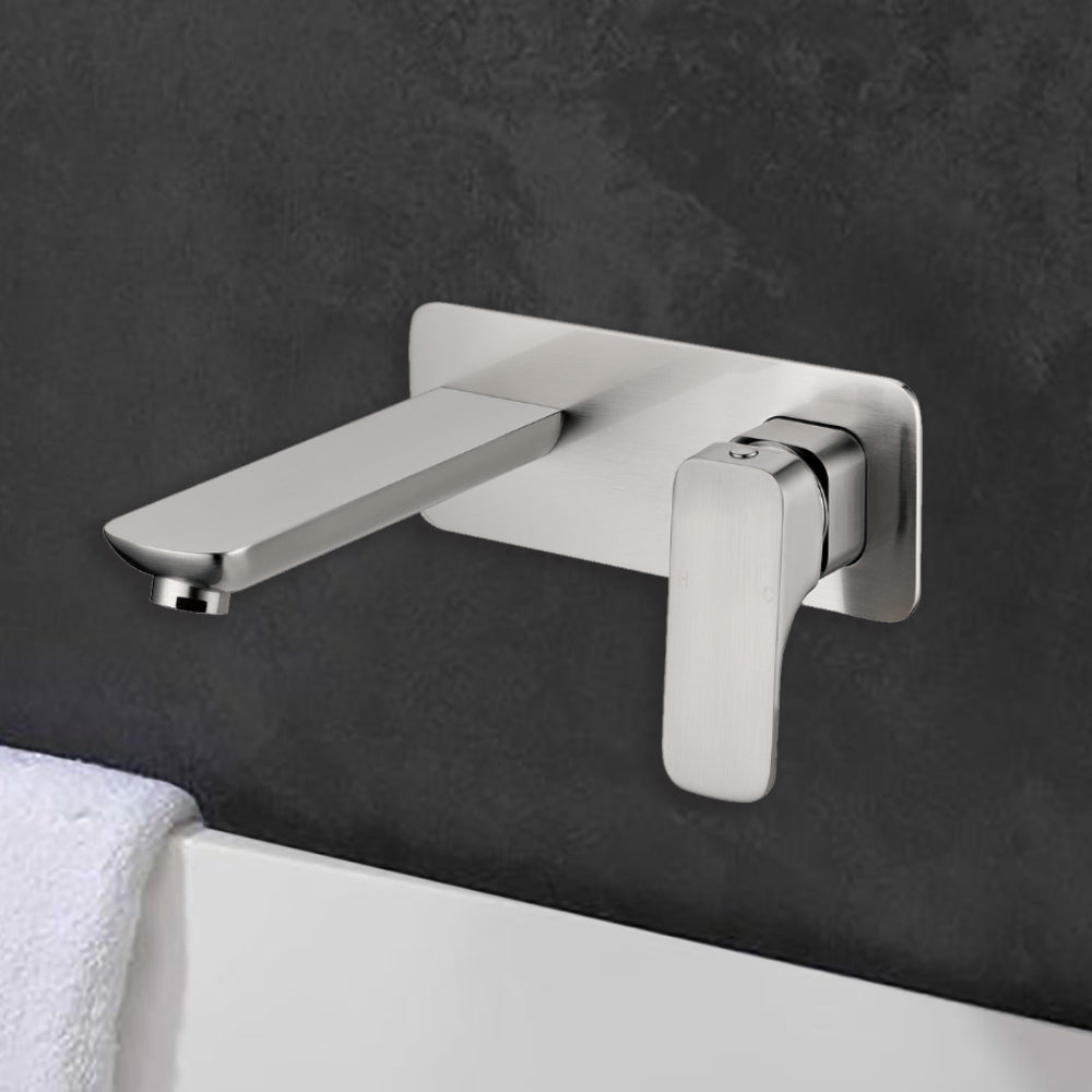 Nova New Wall Basin Mixer Brushed Nickel PSR3006LF-BN