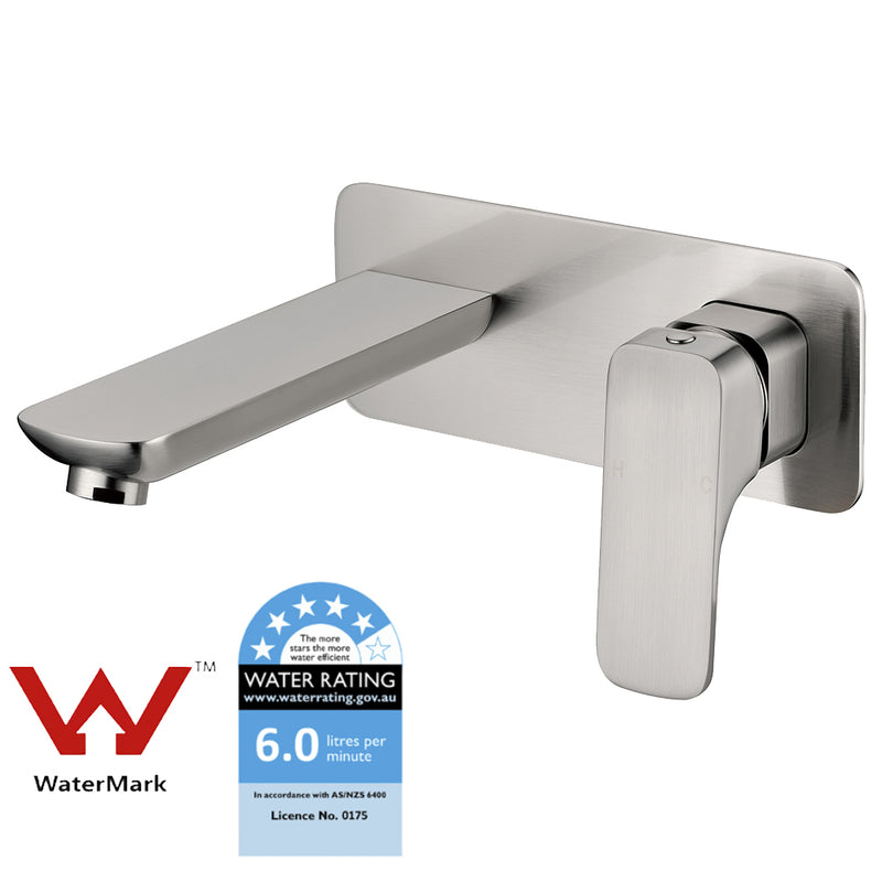 Nova New Wall Basin Mixer Brushed Nickel PSR3006LF-BN