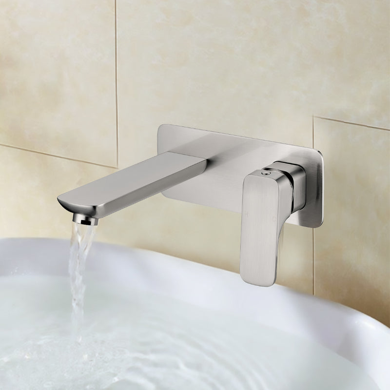 Nova New Wall Basin Mixer Brushed Nickel PSR3006SB-BN