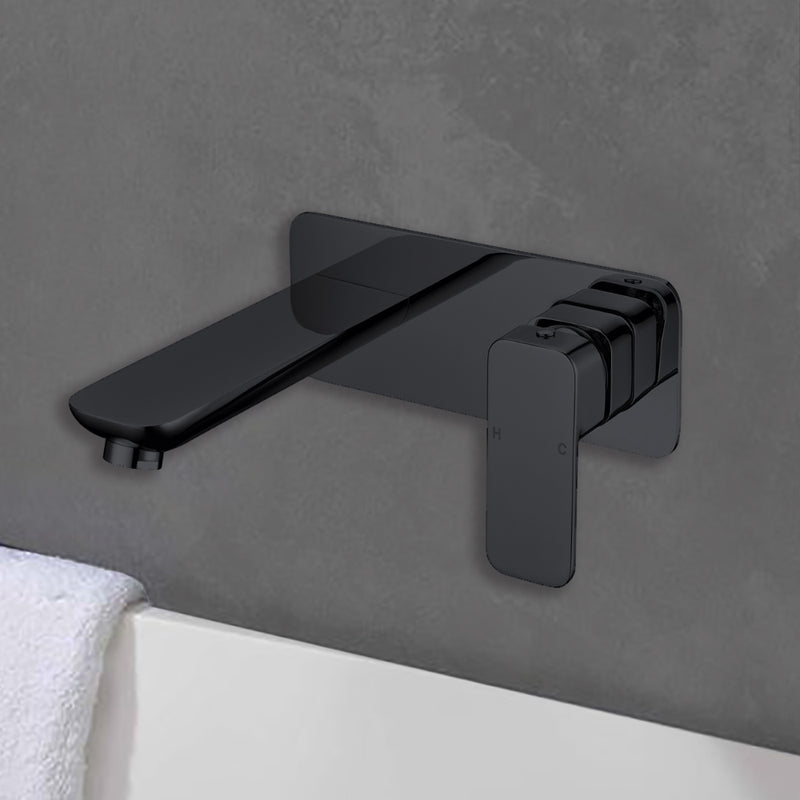 Nova New Wall Basin Mixer Matt Black PSR3006SB-B