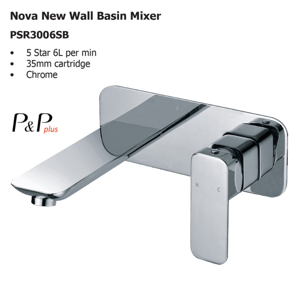 Nova New Wall Basin Mixer PSR3006SB