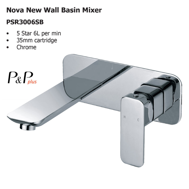 Nova New Wall Basin Mixer PSR3006SB