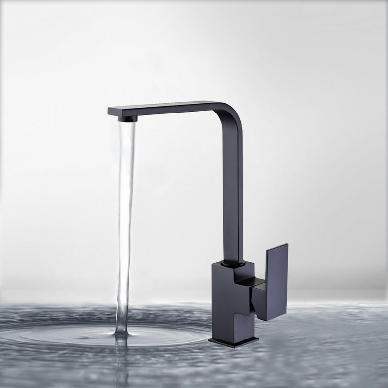 Rosa Swivel Sink Mixer Matt Black PSS1001LF-B