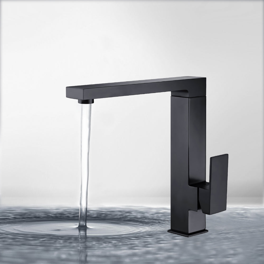 Rosa Swivel Sink Mixer Matt Black PSS1008SB-B - Bathroom Hub
