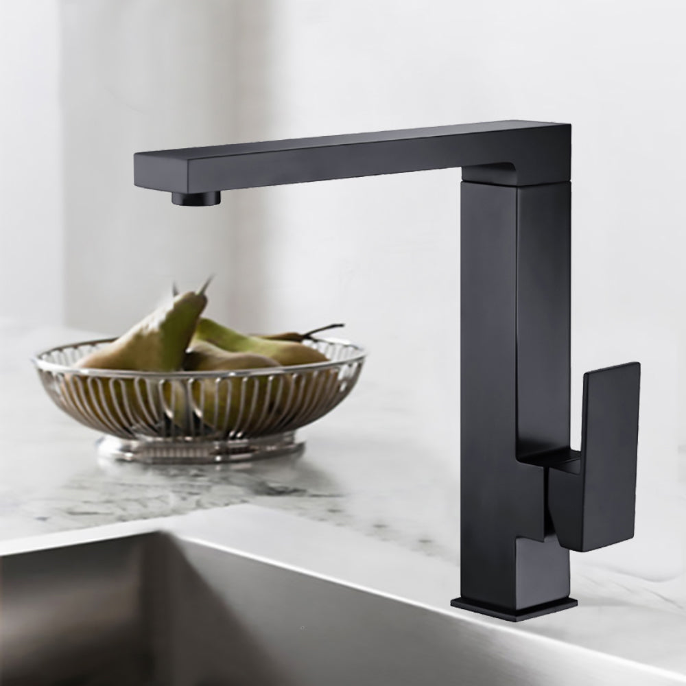 Rosa Swivel Sink Mixer Matt Black PSS1008SB-B - Bathroom Hub