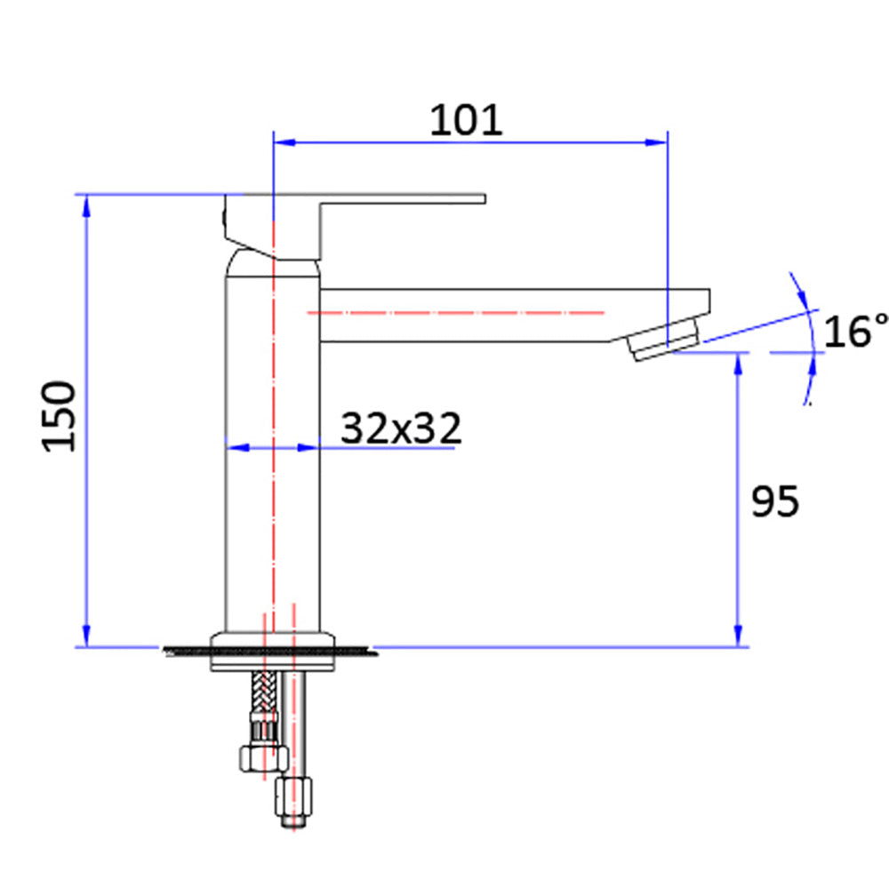 Rosa Slim Basin Mixer PSS2001SB