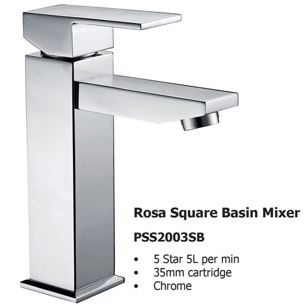 Rosa Square Basin Mixer PSS2003LF