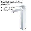 Rosa High Rise Basin Mixer PSS2005LF