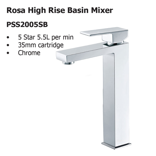 Rosa High Rise Basin Mixer PSS2005SB