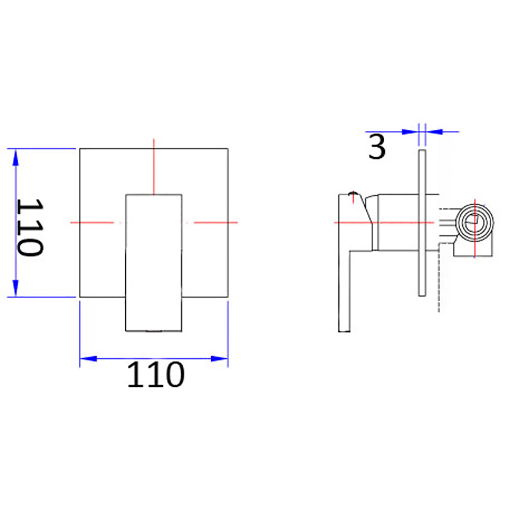 Rosa Wall Mixer PSS3001SB - Bathroom Hub