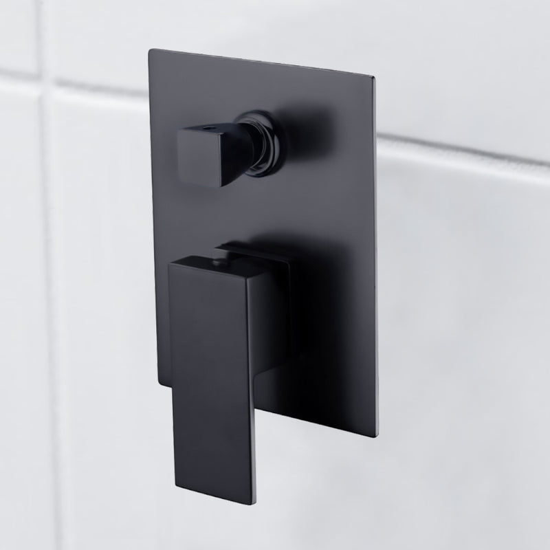 Rosa Wall Mixer With Diverter Matt Black PSS3002SB-B