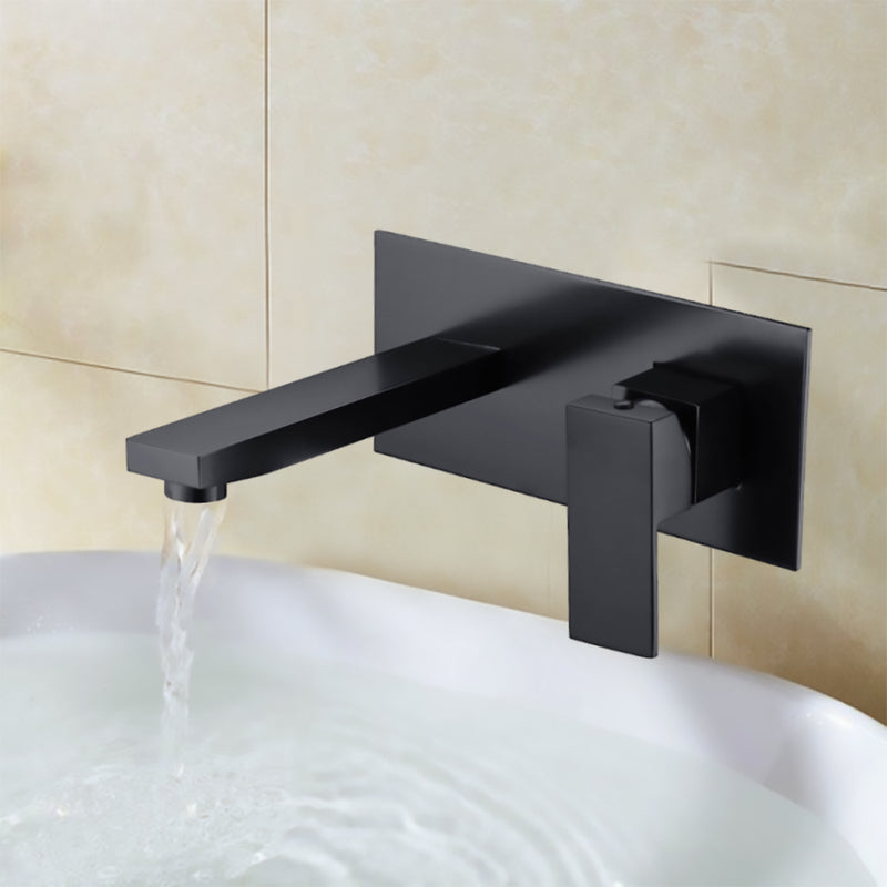 Rosa Wall Basin Mixer Matt Black PSS3003LF-B