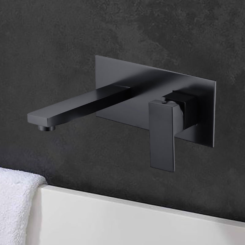 Rosa Wall Basin Mixer Matt Black PSS3003SB-B