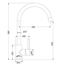 Otus SS304 Goose Neck Sink Mixer SS1001